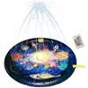 Generico Spruzzatori Da Giardino Per Bambini | Tappeto da Gioco con Spruzzo per Piscina a Tema Spaziale | Giocattolo Spruzzatore D'Acqua,per Bambini Età 3+ Prato Cortile Spiaggia Piscina Giardino Patio Esterno