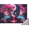 MZLPRWGQKTFD Albero Yin Yang Puzzle per Adulti Puzzle 1000 Pezzi Scena Notturna Rilassante Decorazione Casa Regalo 70x50cm/1000pcs