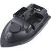 Wiyuer Barca per mangimi, barcazioni da pesca, barca con esca, barca, baitboat, pesca notturna, telecomando per fiumi, laghi, acqua poco profonda, 2 kg, 500 m, colore nero