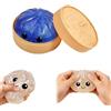 Vulaop Dumpling Squishy con vapore, giocattolo morbido Dim Sum, 8,5 x 6 cm, divertente palla antistress, giocattolo antistress sensoriale, per bambini e adulti (I)