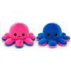 Generisch Doudou polpo reversibile 30 cm - Peluche polpo con due emozioni - Peluche morbida - Regalo per bambini (rosa, blu scuro)