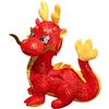 JECOMPRIS Giocattolo Drago di Peluche Rosso a Forma di Drago Cotone PP, Aspetto Vivace per Decorazione Casa e Atmosfera Capodanno Cinese