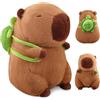 BAISHUWU Giocattolo Peluche Capibara, 33CM Capybara Peluche, Simpatico Peluche Animale Capibara, Animali di Peluche Realistici Capibara, Simulazione Capibara Giocattolo Peluche, Regalo per Bambini e Amic