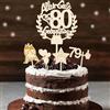 Xunerloy Torten Deko 80 Geburtstag Holz Alles Gute zum Geburtstag 80 Jahre Tortendeko Happy 80th Birthday Cake Topper Kuchendeko 80 Geburstagstorte Deko für Männer Frauen Opa Oma Papa Mama