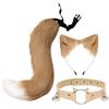 rockible Set di Orecchie e Coda da e Gatto, Cerchietto per Travestimenti, spettacoli teatrali, Compleanni, caffè