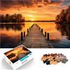 AITEXI Puzzle da 1000 pezzi per adulti Tramonto sul molo al mare giochi divertenti per famiglie Ogni pezzo è unico - Gioco divertente e stimolante per tutta la famiglia 52x38cm