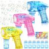 KOHRIUK Macchina Bolle Di Sapone,3 Pezzi Spara Bolle Di Sapone Automatico Con Luci,Sparabolle di Sapone Bambini Con 6 Flaconi E 3 Sacchetti Di Ricarica Per Matrimoni Festa Compleanno Giardino