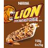Nestlé Barrette di Cereali Lion, Caramello e Cioccolato, 6 x 25g