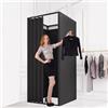 TEENKON Spogliatoio portatile con tenda ombreggiante da usare in ufficio, centro commerciale, boutique, casa, protezione temporanea per la privacy mobile (Nero, 100x100x200 cm)