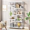Tribesigns - Libreria industriale a 5 livelli, scaffale a 5 ripiani, espositore per libri, con 9 ripiani aperti, per soggiorno e camera da letto