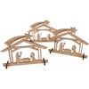 Logbuch-Verlag 3 presepe miniature in legno - presepe da tavolo piccoli statuine da regalare, idea regalo di Natale
