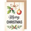 Edition Seidel Biglietto di auguri di Natale di alta qualità, con busta, biglietto di auguri di Natale, in inglese, per donna e uomo, retrò, motivo: Merry Christmas Xmas (W1117 SW025)
