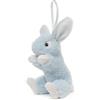 Uni-Toys - Coniglio con orecchie pieghevoli (azzurro) - Con passante - 15 cm (altezza) - Coniglio di peluche - Peluche