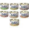 Generico Life Cat Natural Cibo Umido per Gatto, Gusti Misti alla Carne con Pesce, 6 Scatolette da 85 g