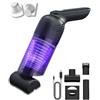 INSSISAIN Aspirapolvere Auto 12000Pa,Aspirabriciole Senza Fili 4 in 1,Mini Aspirapolvere per Auto, Casa, Peli di Animali Domestici,Potente,350Ml