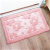 Calkkrer Rosa Blumen Tappetino In Microfibra Antiscivolo Con Retro In TPR, Morbido Panno Alto, Zerbino Per Doccia Da Bagno, Assorbente 50 * 80 CM