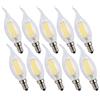 ENGEYA Lampadine a Fiamma di Candela LED E14, 4W Lampada a Filamento, Bianca Fredda 6000K/ 400 Lumen/AC 220-240V, 400 Lumen, 4W Equivalenti a 40W, 360° Angolo Luminoso, Non Dimmerabile, 10 Pezzi