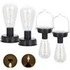 ELUTENG Lampada solare di ricambio, 4 pezzi, 8 cm, lampada solare a LED per esterni, con lampadina IP55, impermeabile, per lanterna solare, luci da giardino, cortile e fai da te