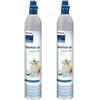 C.A. SAS Idrosanitari PHILIPS ORIGINALE 2 PEZZI Bombola Alluminio CO2 425 gr attacco ACMEcon filetto per gasatori domestici compatibile con Soda Stream azzurre e altre marche