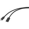 Renkforce Cavo USB Renkforce USB 3.2 Gen2x2 USB-C™ maschio, USB-C™ femmina 1,00 m rivestimento in PVC nero (RF-4755220)
