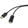 Renkforce Cavo di collegamento HDMI Spina DisplayPort 1,00 m Nero RF-5179186 Rivestimento in PVC (RF-5179186)