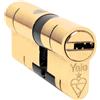 Yale Serratura a cilindro europeo 40/45 (85 mm) TS007 1 stella nominale ad alta sicurezza in ottone cilindro a profilo europeo