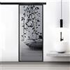 Aqua Roy The Shower BOSS Black Porta Scorrevole in vetro modello DANCE 90x215 cm (60/80/90 cm) 8 mm, vetro Grigio, Nano rivestito nero, kit hardware complete nero opaco (90x215 cm, SINISTRA)