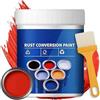 HADAVAKA Rust Conversion Paint, MultiFunctional Water-Based Metal Rust Remover with Brush, Colour Steel Tile Renovation, for Metal, Car, Fences, Industrial Equipment (Red,300G)