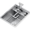 PEBFHSQW Lavello invisibile in acciaio inox Lavello a vasca singola a scomparsa Mini Dish Lavabo Lavello di piccole dimensioni con rubinetto pieghevole con coperchio cucina (Silver, 30 * 45 * 23cm)