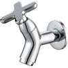ZPSPZ Rubinetto a Parete Acqua Fredda, Rubinetto a Muro Fredda Acqua Rubinetto Ottone Rubinetto Bagno-Cromo