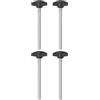 QUARKZMAN 4pz Manopole a T con Viti a Testa Alare M8x100mm Manopole a T Plastica Filettatura Maschio standard Maniglie Manopole Serraggio a mano Vite a testa Zigrinata, Nero
