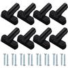 Neoteck 8 pz Serratura di Sicurezza Chiusura di Sicurezza Sash Jammer in Lega di Zinco Serrature di Sicurezza Extra per Varie Porte e Finestre UPVC/PVC e Sicurezza della Casa - Nero