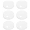 VILLFUL Set di 6 Copri Bulloni Decorativi per Wc in Plastica Bianca, Protezione Antivibrazioni per Sedile Wc, per Bagno