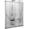 IMPALLI è casa IMPALLI Box Doccia H200 Cm Estensibile 137-140 Cm Ante Scorrevoli Apertura Centrale Chiusura Magnetica Cabina Doccia Cristallo Trasparente 6 Mm Profili Alluminio Cromo Doppia Clips A Sgancio
