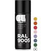 CL COSMOS LAC - Vernice spray nero lucido, bomboletta spray per fai da te da 400 ml, vernice acrilica, adatta per plastica, metallo e altre superfici (RAL 9005 - nero lucido)