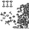 QUARKZMAN 80 Set Di Rivetti A Doppio Cappuccio 7x8mm In Acciaio Al Carbonio Testa Tonda Snaps Chiodini Fasteners Tubolari Chiodini Per Riparazioni Decorazioni, Colore Gunmetal