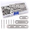 Swpeet, 115 staffe di supporto per mensole in metallo con viti, perfette per riparare piastre di riparazione, staffe di fissaggio - 40 mm / 60 mm / 100 mm