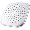 Osmond Soffione doccia in acciaio cromato effetto cascata, ugello sottile in silicone da 8 pollici, ergonomico, per sala e hotel (quadrato)