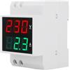 KIMISS Contatore di Energia Digitale, Guida DIN CA Monofase Display LED Voltmetro Monitor Volt Interruttori Automatici Miniaturizzati Amperometro Tensione T AC80‑300V 0,1‑99,9A