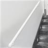 Lonmrrton Corrimano Bianco per Gradini Interni ed Esterni, 1 2 3 4 5 6 Metri Ringhiera Scala in Ferro Zincato in Metallo Asta di Supporto di Sicurezza, Corrimano per Scale a Parete(300cm)