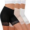 Tuopuda Pantaloncini Sottogonna Donne Estivi Fasce Antisfregamento Cosce Culotte Leggings Corti Sportivi Mutande Shorts Slipshort Elasticizzato Intimo Pantaloncini sotto Vestiti, A-Multicolore, S