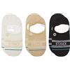 Stance Calzini da uomo Basic No Show [confezione da 3] (L, crema), Crema, Large