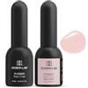 DIDIER LAB Premium Rubber Base Gel Milky Pink - Kit Smalto Semipermanente Rosa Lattiginoso - Gel Base Rubber Lunga Tenuta Rinforza e Protegge Unghie Naturali - LED UV Base Semipermanente Unghie 2x10ml