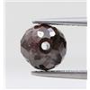 Surat*Diamond*City Diamante Naturale Taglio Rotondo Perlina 3.07ct 7.7mm Grigiastro Marrone Colore