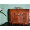 Fatto a mano Handmade Borsa Portadocumenti Da Uomo In Vera Pelle Marrone Vintage Nuova