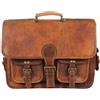 Fatto a mano Borsa Porta PC Uomo In Vera Pelle Vintage Stile Messenger Fatto A Mano Marrone