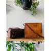 Fatto a mano Borsa pelle di Capra Messenger Originale Laptop Vero Marrone Gratis Rasatura Kit