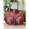 Fatto a mano Borsa A Spalla Vintage Da Donna In Vera Pelle Con 6 Tasche 10X13 Pollici