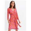 Freeman Abito Midi Con Frangia Rosa/Arancio Taglia Plus UK 18/20 (FM232-5)