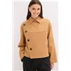 Freemans Giacca Corto In Lana Look Freemans Camel UK 20 Plus (CCC713)